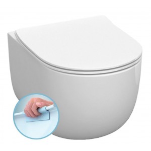 FLO WC wiszące, Rimless, 37x54cm, biały
