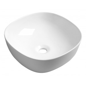 MORO umywalka ceramiczna nablatowa 41x41 cm, biała