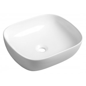 LIRO Umywalka ceramiczna nablatowa 48,5x39,5 cm, biała
