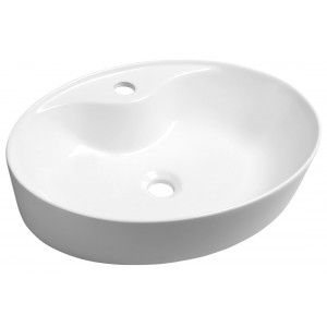 MARIANA umywalka ceramiczna nablatowa 58x41,5cm, biały