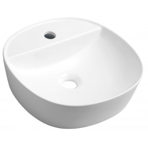 LUGANO umywalka ceramiczna nablatowa Ø 40 cm, biała