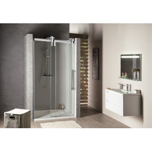 VOLCANO drzwi prysznicowe 1500 mm, szkło czyste