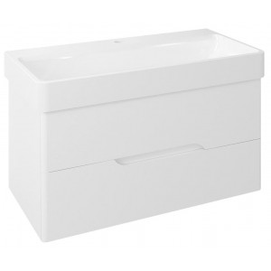 MEDIENA szafka umywalkowa 96,5x50,5x48,5cm, biały mat/biały mat