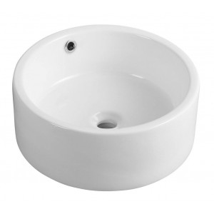 Umywalka ceramiczna nablatowa Ø 42 cm, biała
