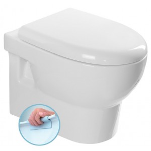 ABSOLUTE WC miska zawieszana, Rimless, 35x50cm, biała