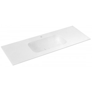 ARUBA umywalka podwójna, 130x51,5 cm, Rockstone biały mat