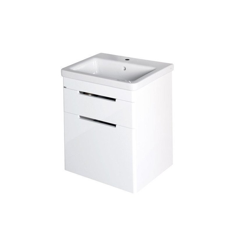 ELLA szafka umywalkowa 56,5x65x43cm, 2 szuflady, biała