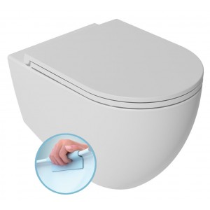 INFINITY miska WC wisząca, Rimless, 36,5x53cm, biały mat