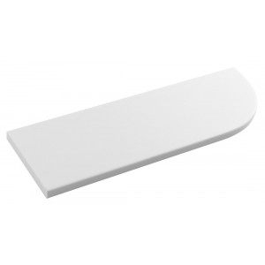 ABELINE półka narożna Rockstone 300x100mm, asymetryczna, biały mat