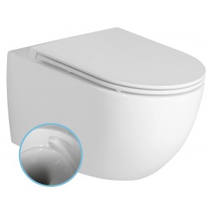 FULDA WC wiszące, Vortex Rimless, 36x52,5cm, biały