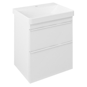 SITIA szafka umywalkowa 56,4x70x44,2cm, 2 szuflady, biały mat