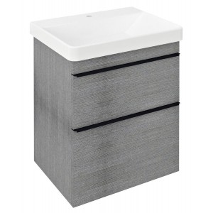 SITIA szafka umywalkowa 56,4x70x44,2cm, 2 szuflady, dąb srebrny