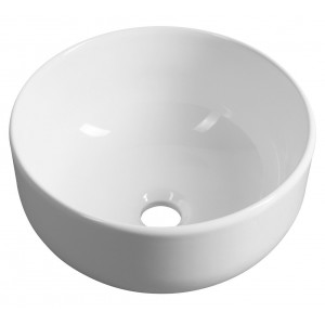 EMMI umywalka ceramiczna nablatowa, Ø 33cm, biały