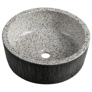 PRIORI umywalka ceramiczna nablatowa Ø 41 cm, granit