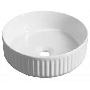 ION umywalka ceramiczna nablatowa, Ø 36cm, biały