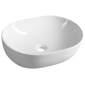 Umywalka ceramiczna nablatowa 49x36 cm, biały