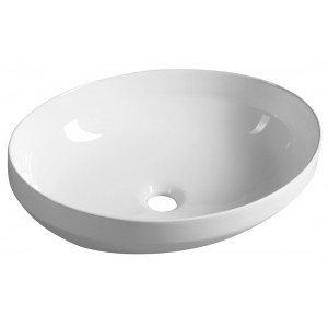 Umywalka ceramiczna nablatowa 50,5x37 cm, biały