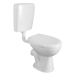 Kompakt WC, przycisk 4,5/6l, odpływ poziomy, biały