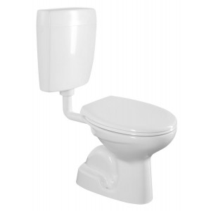 Kompakt WC, przycisk 4,5/6l, odpływ pionowy, biały