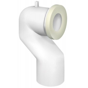 Kolano WC 90°, średnica 110 mm, Offset, ABS/ biały