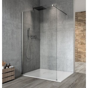 VARIO CHROME jednoczęściowa kabina prysznicowa Walk-In, montaż przy ścianie, szkło czyste, 700 mm