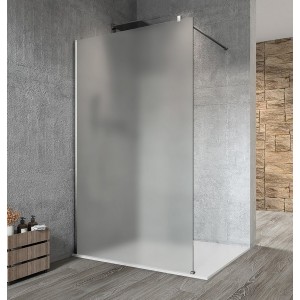 VARIO CHROME jednoczęściowa kabina prysznicowa Walk-In, montaż przy ścianie, szkło matowe, 700 mm