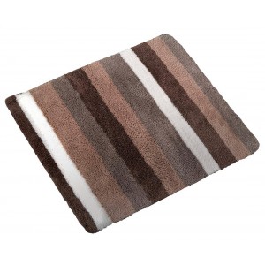 CARL dywanik łazienkowy 55x50cm z antypoślizgiem,mikrofibra poliestrowa, brązowy