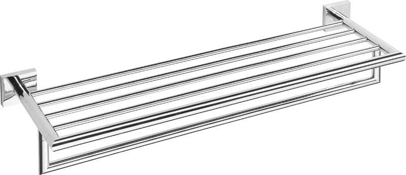 X-SQUARE półka na ręczniki z relingiem chrom 655x110x215mm