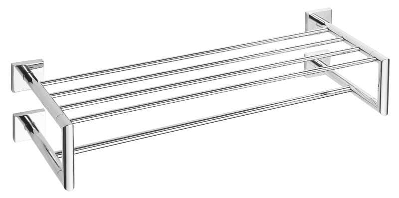 X-SQUARE półka na ręczniki z relingiem, chrom 650x155mm