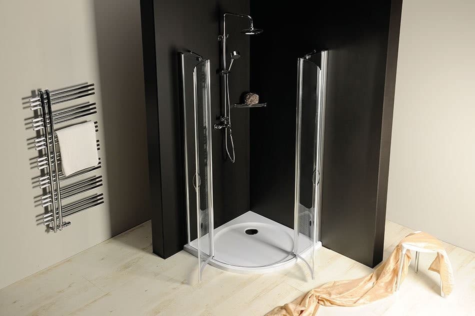 ONE półokrągła kabina prysznicowa 800x800 mm, szkło Coated Glass