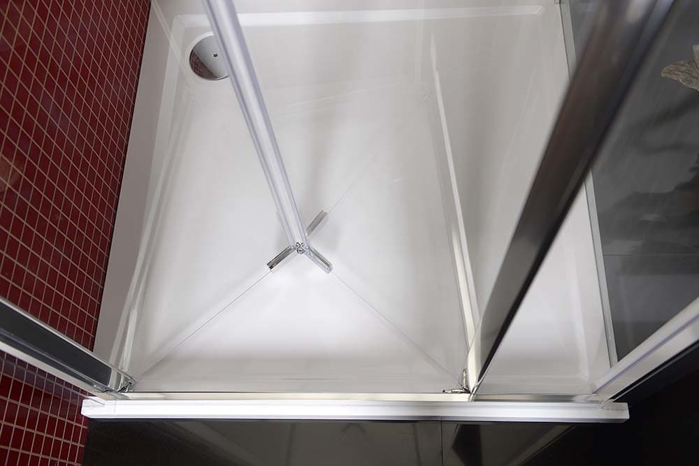 LUCIS LINE drzwi prysznicowe składane 900mm ze szkła, uniwersalne