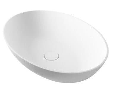 THIN okrągła umywalka 600x400 mm z kompozytu Solid Surface