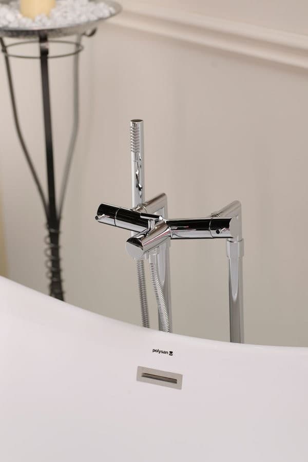 AIRTECH bateria wannowa naścienna chromowana