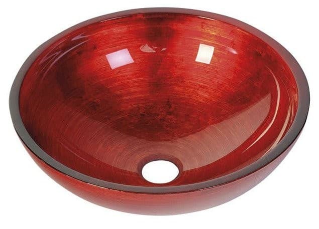 MURANO ROSSO IMPERO umywalka szklana 40x14 cm