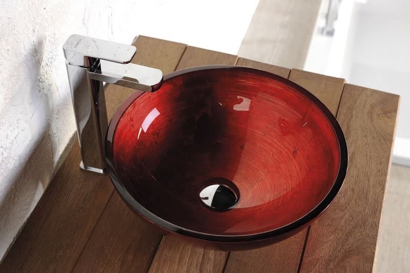 MURANO ROSSO IMPERO umywalka szklana 40x14 cm