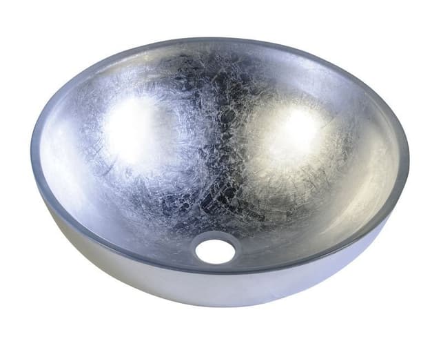 MURANO ARGENTO szklana umywalka okrągła 40x14cm