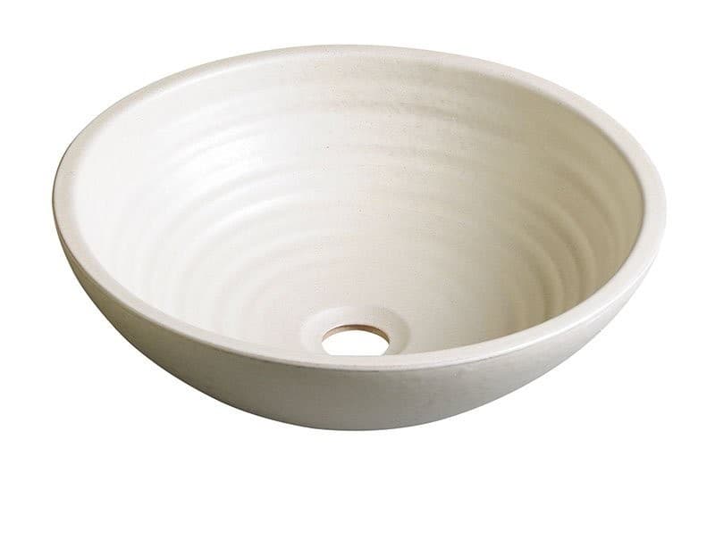 Umywalka ceramiczna ATTILA 44 cm, okrągła w kości słoniowej