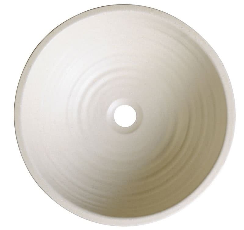 Umywalka ceramiczna ATTILA 44 cm, okrągła w kości słoniowej