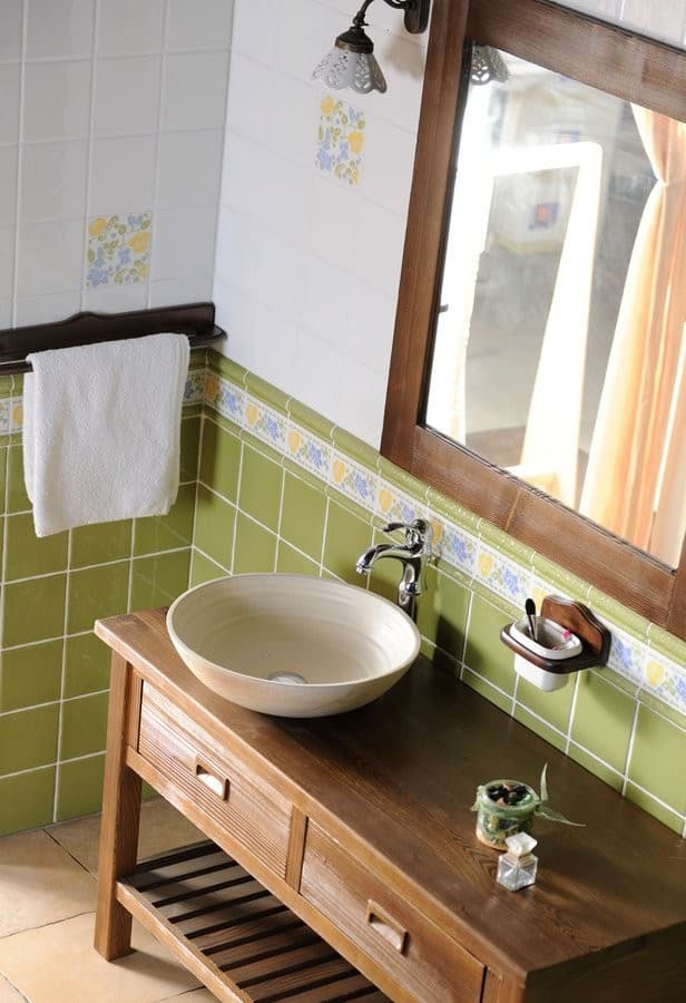 Umywalka ceramiczna ATTILA 44 cm, okrągła w kości słoniowej
