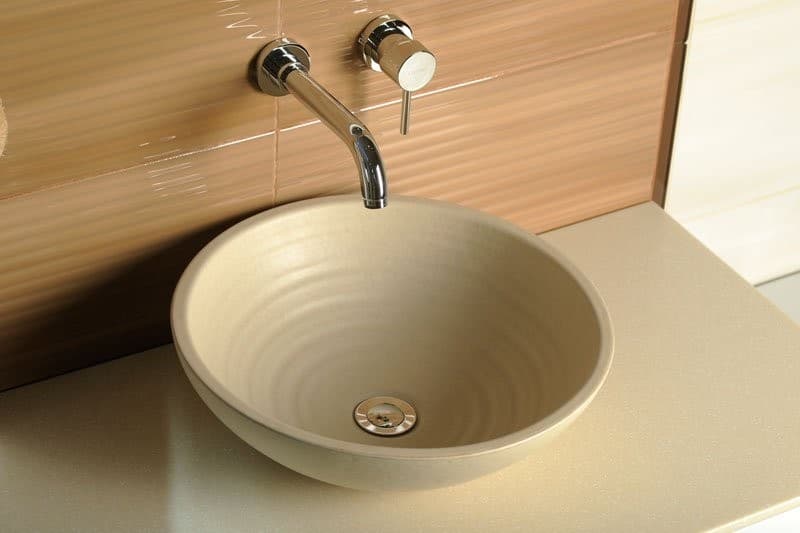 Umywalka ceramiczna ATTILA 44 cm, okrągła w kości słoniowej