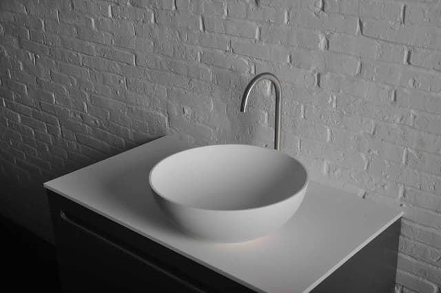 THIN umywalka nablatowa okrągła 390x145mm matowa