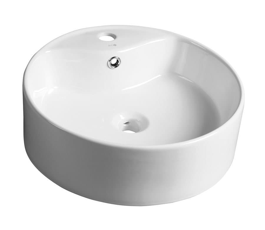 YAKARTA umywalka ceramiczna nablatowa, średnica 46cm