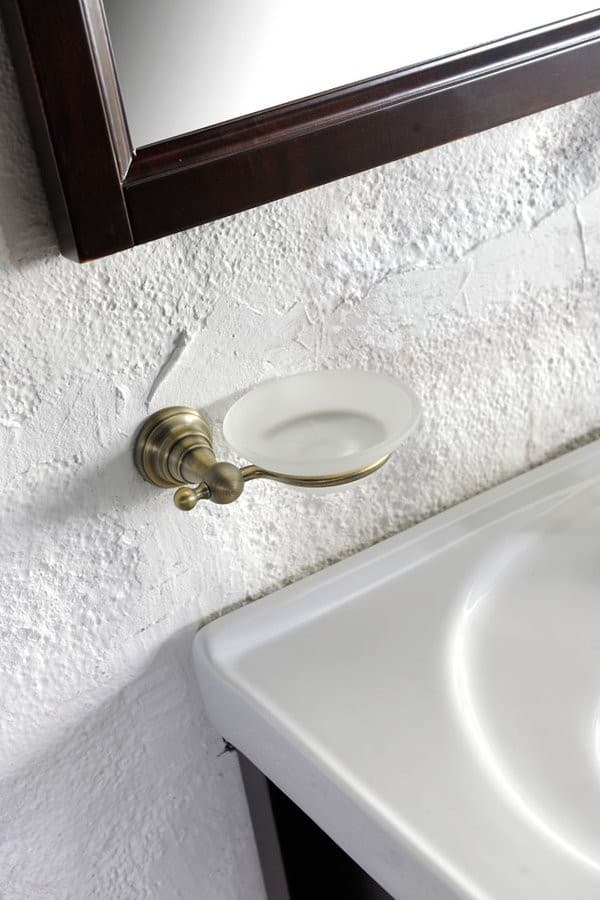 DIAMOND mydelniczka szklana, brązowa