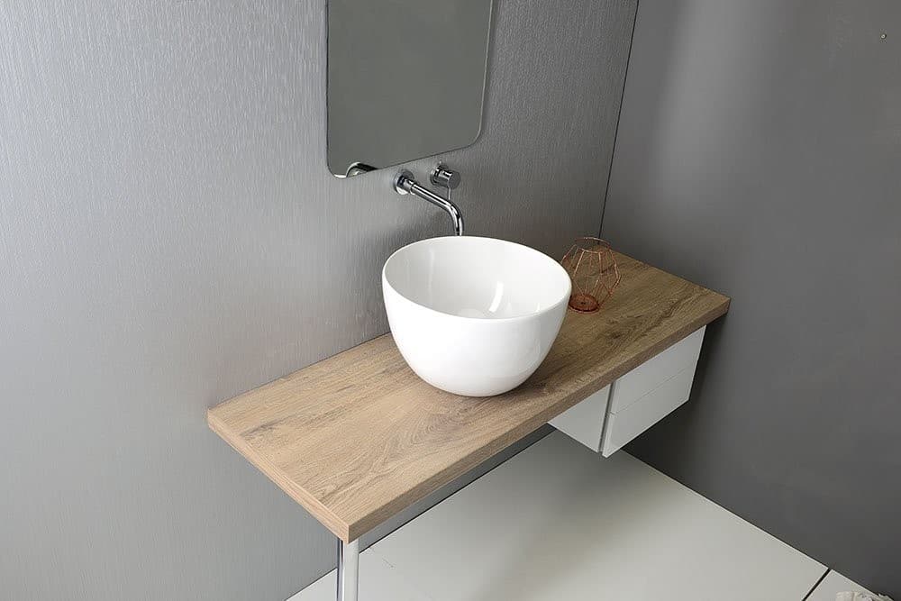 DOME umywalka ceramiczna nablatowa 44,5x27x44,5 cm