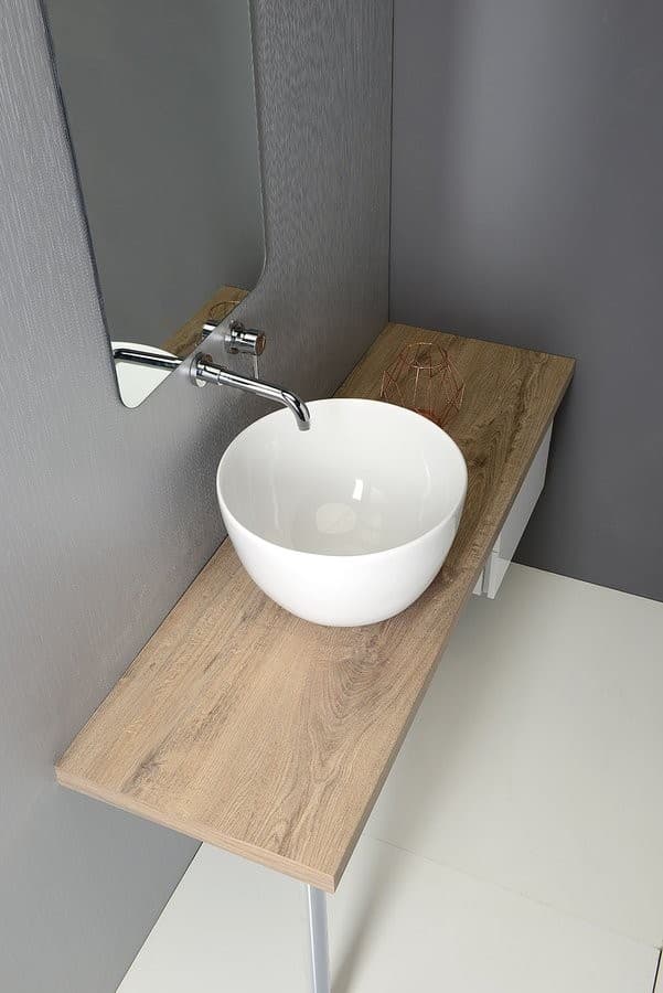 DOME umywalka ceramiczna nablatowa 44,5x27x44,5 cm