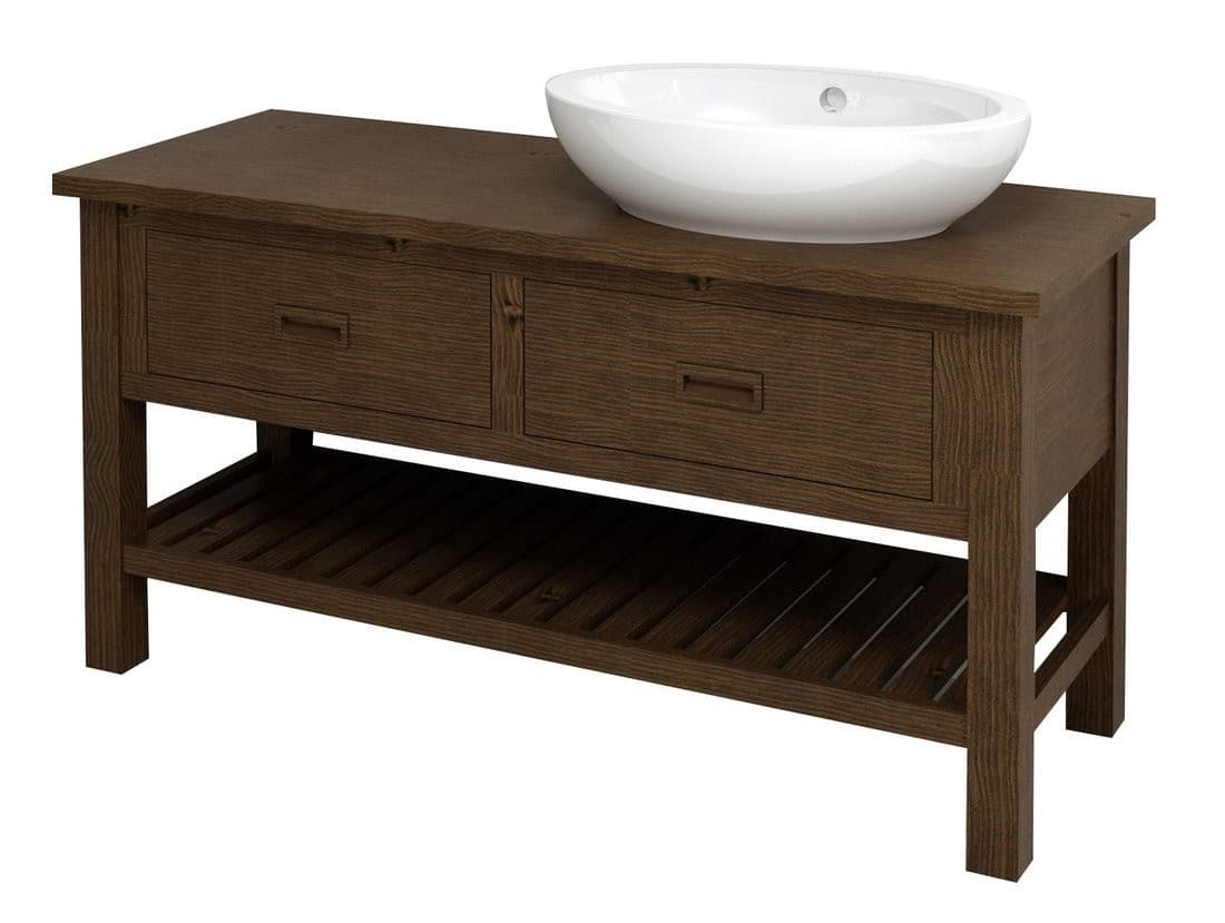 BRAND szafka umywalkowa 130x73x50cm, świerk bejcowany