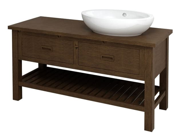 BRAND szafka umywalkowa 130x73x50cm, świerk bejcowany