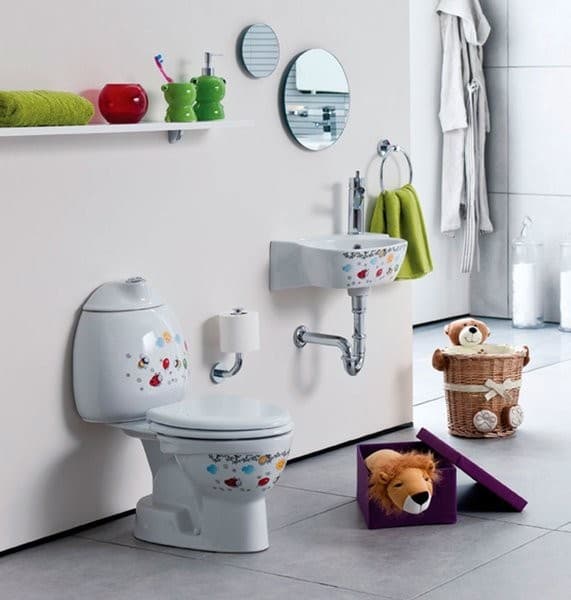 KID kompakt WC dla dzieci, odpływ pionowy, kolorowy