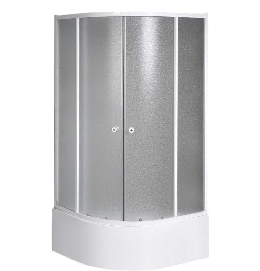 ARLEN kabina prysznicowa półokrągła 800x800mm szkło BRICK