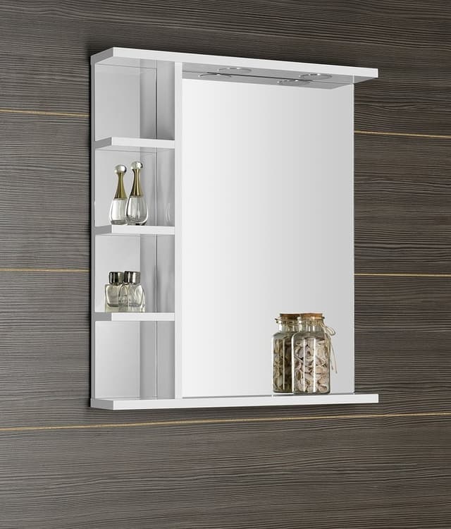 KORIN LED lustro z oświetleniem i półkami 60x70cm